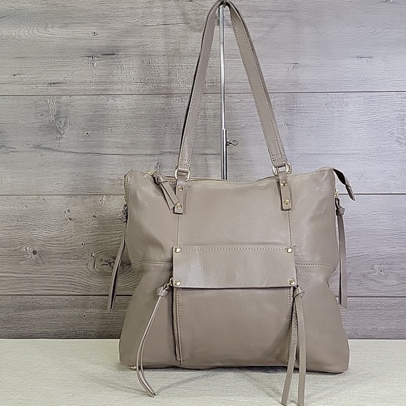Handbags - Kooba Taupe Leather Tote Shoulder Bag Handbag Purse